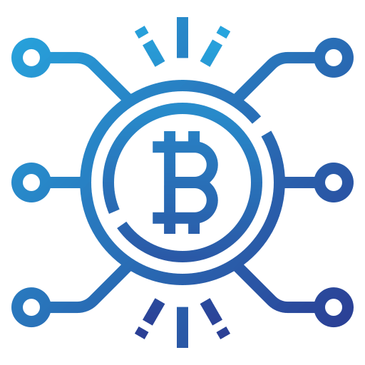 Bitcoin network blockchain icon